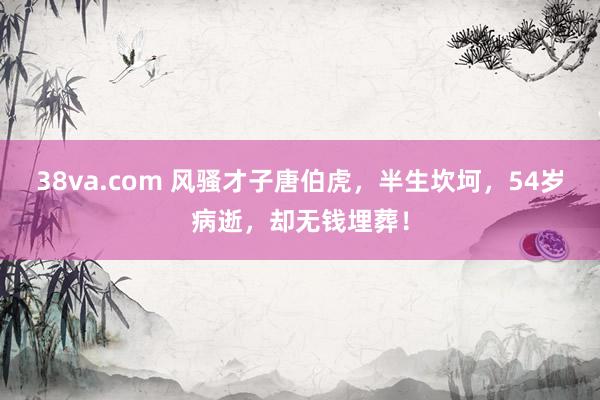 38va.com 风骚才子唐伯虎，半生坎坷，54岁病逝，却无钱埋葬！
