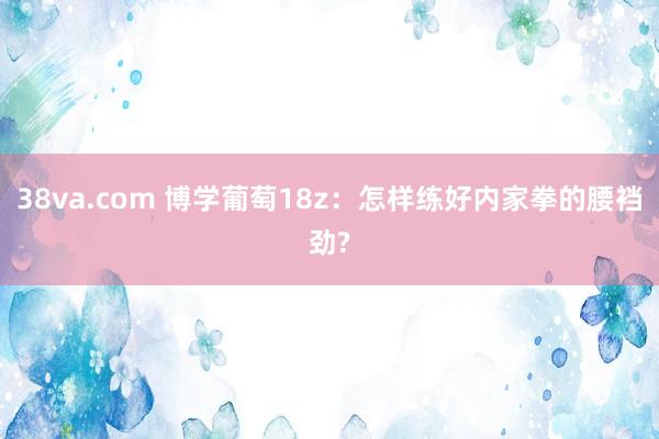 38va.com 博学葡萄18z：怎样练好内家拳的腰裆劲?