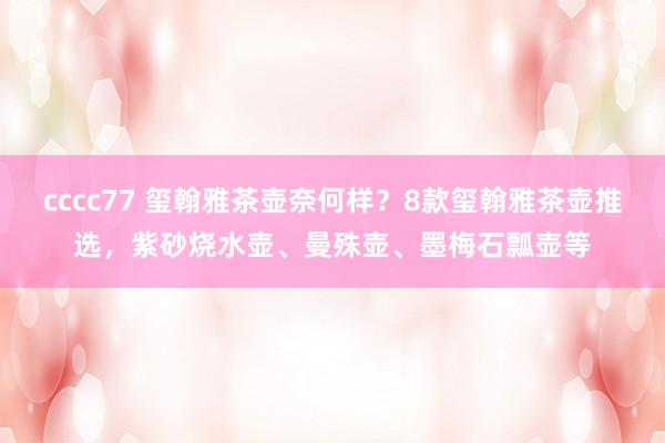 cccc77 玺翰雅茶壶奈何样？8款玺翰雅茶壶推选，紫砂烧水壶、曼殊壶、墨梅石瓢壶等