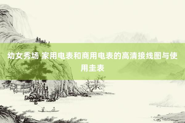 幼女秀场 家用电表和商用电表的高清接线图与使用圭表